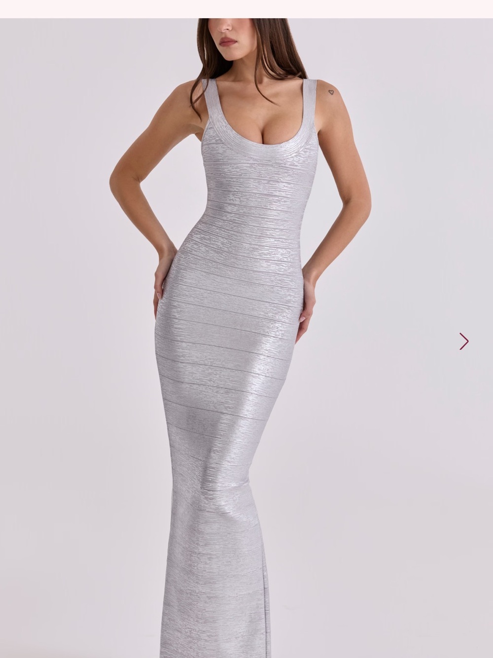 House of CB THE OG' SILVER BANDAGE MAXI DRESS - LIMITED EDITION